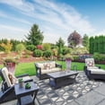 thumbnail image 5 of Erbanica Quick Dry Navy Blue Geometric Indoor Outdoor Rug, 5 of 5