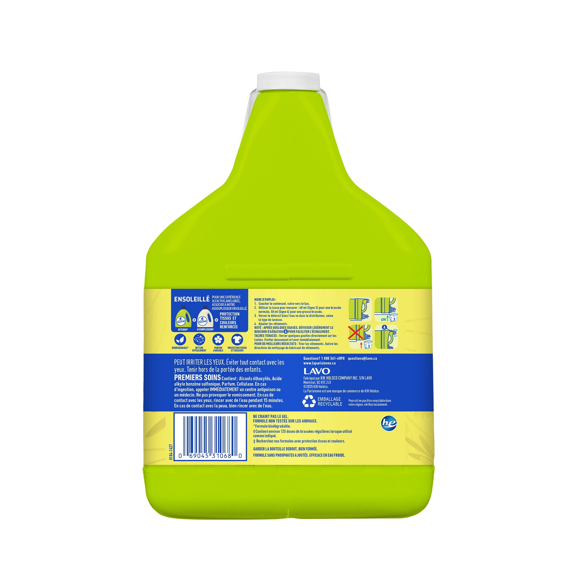 La Parisienne Sunshine Liquid Laundry Detergent, 5 Litres, 125 Wash Loads