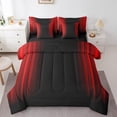 thumbnail image 1 of YST Abstract Ombre Comforter Set with Sheets Kids Teens Red and Black 7 Piece Bedding Set Room Decor King Size, 1 of 1
