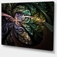 thumbnail image 2 of Brown Blue Fractal Flower Digital Art - Floral Canvas Art Print, 2 of 3