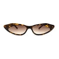 thumbnail image 1 of Womens Retro Low Point Cat Eye Layered Plastic Frame Sunglasses Tortoise Brown, 1 of 4