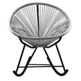 thumbnail image 1 of Acapulco Rocker Chair – Stylish Indoor -Outdoor Rocking Chair with a Comfortable Grey Woven Seat and Sleek Black Frame, Perfect for Relaxing in Your Garden, Patio, or Balcony, 1 of 3