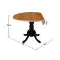 thumbnail image 2 of International Concepts 42" Solid Wood Dual Drop Leaf Dining Table - Black/Cherry, 2 of 10