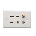 thumbnail image 4 of HD Multimedia Interface Wall Plate, Decorative Professional TV F Head Ethernet Wall Plate 6 Ports  For Home, 4 of 8
