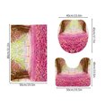 thumbnail image 3 of Chmadoxn Bathroom Rugs, Rugs for Living Room, Area Rug, Bath Mat Toilet Floor Mat U-shape Foot Mat Bathroom Bathroom Mat Printing Modern Mat Toilet Door Mat Three Sets carpeting carpeting, 3 of 8