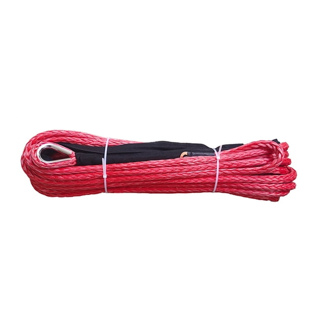 39,000 Lbs Winch Rope Cable, 14mm X 28meters UHMWPE Synthetic Winch Rope For Offroad UTV ATV ,Easy to Carry