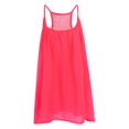 thumbnail image 3 of Innerwin Robe Mini Couleur Unie Débardeur pour Femme Fête Encolure Dégagée Ample Été Plage Robe d'Été Rose Rouge P, 3 of 9