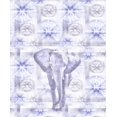 thumbnail image 1 of Soimoi Moss Tissu Georgette Tissu à Imprimé Panneau Éléphant et Roue au Mètre 42 Pouces de Large, 1 of 1