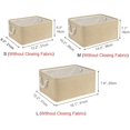 thumbnail image 3 of Foldable Storage Boxes, Large Fabric Baskets, 3-Pack(Beige, Small), 3 of 6