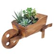 thumbnail image 4 of Flower Pot Wooden Cart, Sturdy Good Breathability Cart Succulent Flower Pot  For Garden, 4 of 8