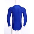 thumbnail image 4 of Eandarui Men's Tango Latin Dance Leotard Shirts Shiny Rhinestone Long Sleeve Chacha Rumba Samba Blue 3XL, 4 of 7