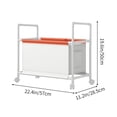 thumbnail image 3 of White Rolling Storage Cart On Wheels With Handle Large Capacity Organizer For Shoes Clothes Toys Reusable Pouches Drawer Design Movable Tote For Home Office U-956 White, 3 of 6