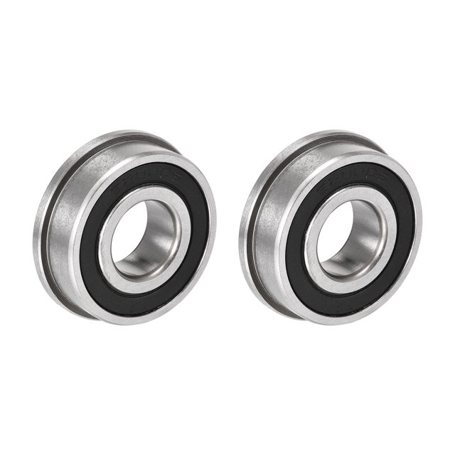 Unique Bargains F6202-2RS 15x35x11mm Double Scellé Roulements à Billes à Bride en Acier Chromé 2 Pack