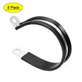 thumbnail image 1 of Unique Bargains  2.48'' R Shape Rubber Cushioned Insulated Clamps 304 Stainless Steel 5 Pack, 1 of 3
