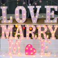 thumbnail image 4 of POINTERTECK Warm White Alphabet Light Led Letter Light Sparkling Led Glitter Alphabet Sign Hanging Hole Night Light for Party Wedding, 4 of 5