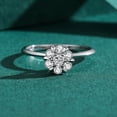 thumbnail image 4 of Bague en Diamant Mode Créative en Forme de Fleur pour Femmes, 4 of 9