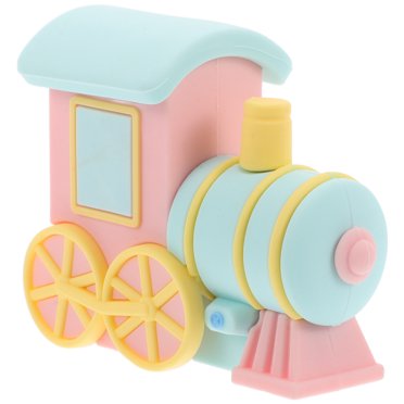CIMAXIC Décorations de Gâteau de Train d'Anniversaire Jouet Décorations de Gâteau de Train Mini Macaron Modèle de Train Piste de Circulation Décorations Ferroviaires pour Garçon Enfant Fournitures de Fête d'Anniversaire,3.15"X2.56"X1.5"