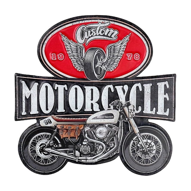 IH Casa Decor Motorcycle De Signe En Métal En Relief