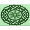 thumbnail image 1 of Ahgly Tapis Rectangulaire Lavable en Machine Intérieur Vert Émeraude Profond, 2 Pieds x 4 Pieds, 1 of 7