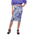 thumbnail image 1 of Moomaya Jupe Imprimée Longueur Genou pour Femmes Grande Taille Jupe en Poly Spandex, 1 of 6