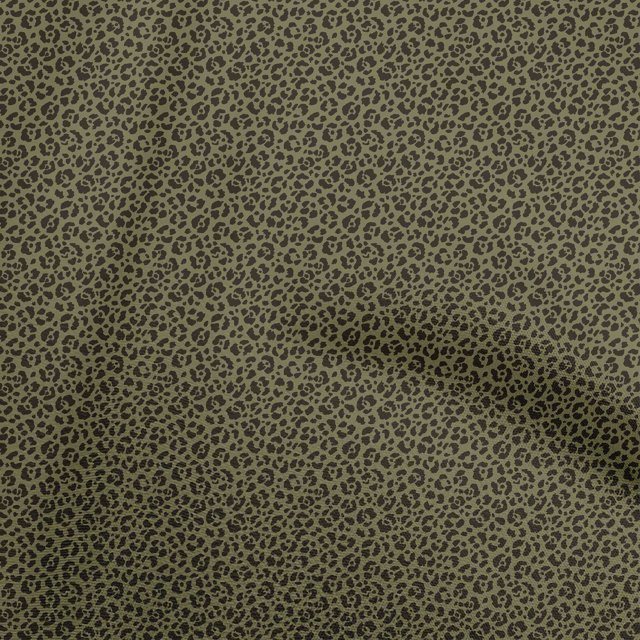 oneOone Rayon Olive Green Fabric Print Sewing Material Print Fabric By The Yard 56 Inch Wide