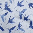 thumbnail image 1 of oneOone Viscose Jersey Dark Blue Fabric Asian Japanese Bird Fabric For Sewing Printed Craft Fabric By The Yard 60 Inch Wide, 1 of 4