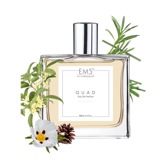 EM5 Quad Eau De Parfum For Men 50ml, 1.7 Fl.oz.| Strong & Long Lasting Fragrance - Perfect Gift For Husband, Boyfriend | Perfume For Boys -With Tobacco, Vanilla, Woody & Cinnamon Notes | Gift for Him