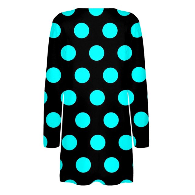 PMUYBHF Cardigan Surdimensionné pour Femme pour Femmes Court Cardigan Décontracté Imprimé pour Femmes Manteau TG Bleu