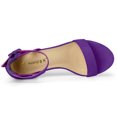 thumbnail image 4 of BLISSFUL STEP Sandales à Talon Épais pour Femmes avec Bride à la Cheville Violet 6, 4 of 6