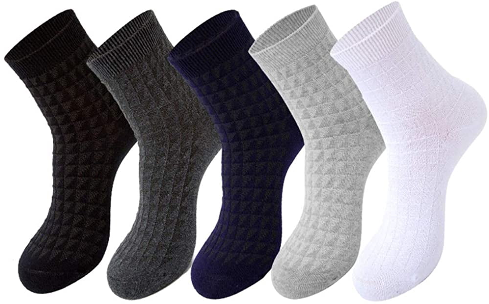 100% Cotton Quarter Socks for Men Anti Odor Pack-5