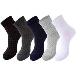 100% Chaussettes de quartier en coton pour les hommes Anti Odor Pack-5