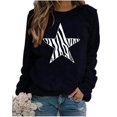 thumbnail image 1 of XZNGL Womens star print O-Neck Long Sleeve Sweater, 1 of 6