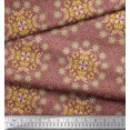 thumbnail image 3 of Soimoi Silk Fabric Moroccan Damask Print Fabric by Yard 42 Inch Wide, 3 of 3