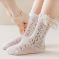 thumbnail image 4 of B91xZ Girls Ruffle Socks Non Skid Anti Slip Crew Socks With Grips for Baby Infant,White 3-5 Years, 4 of 5