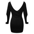 thumbnail image 5 of Pompotops Robe Courte de Cocktail Aguichant à Col en V pour Femmes, Bretelles, Fête, Coupe Crayon, en Solde, 5 of 5