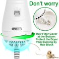 thumbnail image 2 of Pet Hair Dryer, 2 in 1 Pet Grooming Hair Dryer with Slicker Brush, Home Dog Hair Dryer with Adjustable Temperatures Settings, for Small and Medium Dogs and Cats, 2 of 7