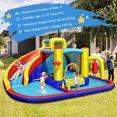 thumbnail image 4 of Gymax 7-in-1 Inflatable Water Slide Water Park Kids Bounce Castle With 735W Air Blower, 4 of 10