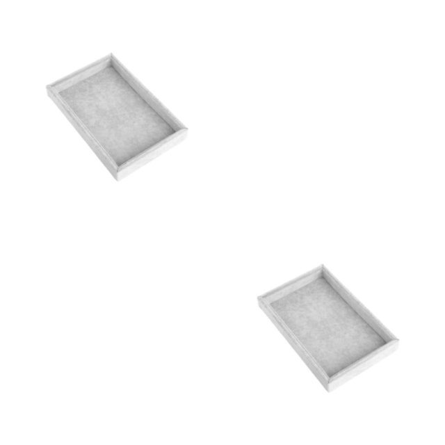 Baohd Soft Velvet Lining Jewelry Case Storage And Display Valuables In Style Jewelry Storage Box Gift Ice gray velvet 2Set