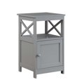 thumbnail image 1 of Convenience Concepts Table d'Appoint Oxford avec Armoire, Fini Bois Gris, 1 of 4