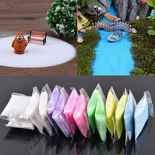 1 Sac Sable de Quartz Coloré Miniature Réservoir Aquarium Bonsaï Pot Décoration de Jardin Féerique