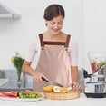 thumbnail image 4 of Tablier de Cuisine Uni Imperméable Résistant à l'Huile pour Cuisine, Pâtisserie, Nettoyage, Attaches Réglables, Bavoir Adulte Unisexe, 4 of 6
