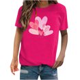 thumbnail image 2 of Meichang T-Shirts de la Saint-Valentin pour Femmes, T-Shirts Graphiques avec Cœur, Manches Courtes, Col Rond, Coupe Ample, Tendance, 2 of 4