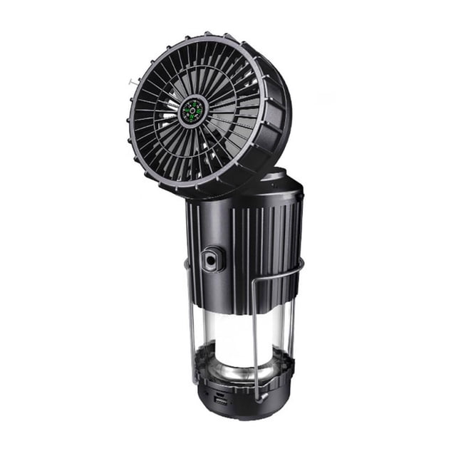 Feltree 6-in-1 Solar Rechargeable Camping Lantern with Cooling Fan, Bluetooth Speaker & LED Light Outdoor Portable Weatherproof Gear