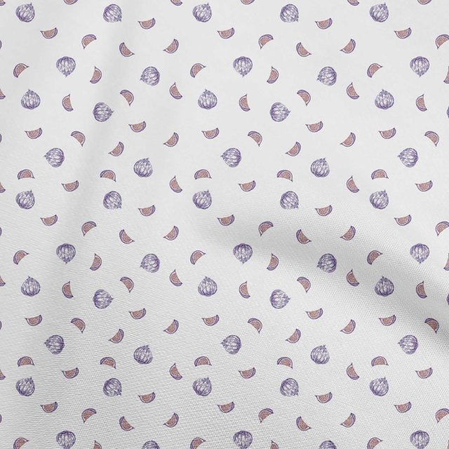 oneOone Cotton Flex White Fabric Fruits Craft Projects Decor Fabric Printed By The Yard 40 Inch Wide