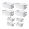 thumbnail image 2 of 8 Pièces Porte-Vanne Table Organisateurs Bureau Polyvalent Bureau Léger Blanc, 2 of 9