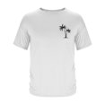 thumbnail image 4 of Pisexur Shirts for Man T Hommes Mode Décontractée Imprimé Col Rond Pull T-Shirt Manches Courtes Blouse Blanche,S Chemises de Golf Hommes & Chemises Hommes, 4 of 6