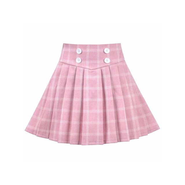 Jupe Fille Rose à Carreaux Plissée École Tennis Mini Décontractée 7-8 Ans