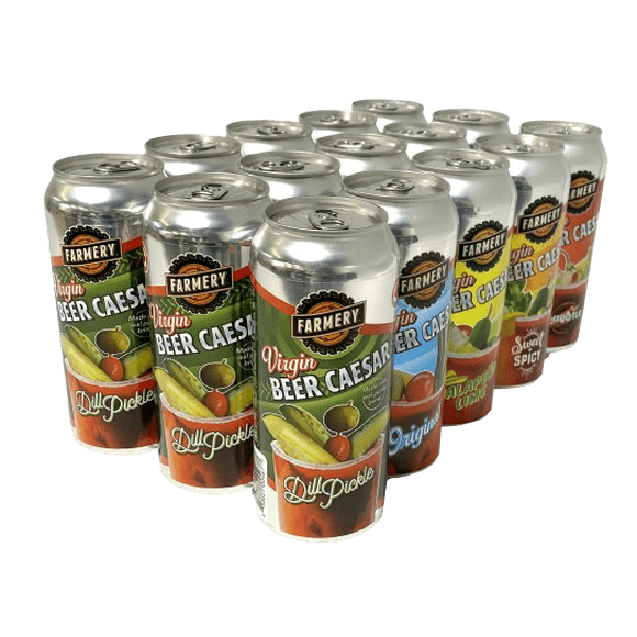 Farmery Virgin Caesar Bière Non Alcoolisée - Paquet de Mélange 15 x 473 ml