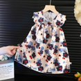 thumbnail image 1 of LOVZFMLL Girls' Summer Sleeveless Printed Round-Neck Embroidery Mesh Princess Bow Skirt, 1 of 3