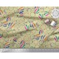 thumbnail image 2 of Soimoi Poly Georgette Fabric Wreath & Dream Catcher Home Decor Printed Fabric 1 Yard 42 Inch Wide, 2 of 3